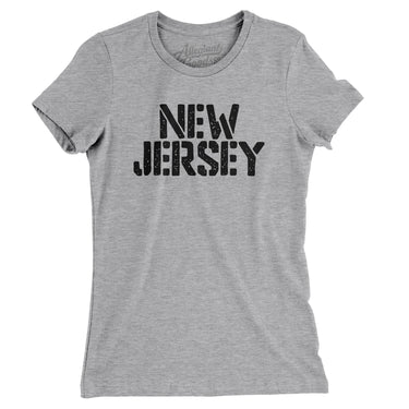 New Jersey Military Stencil Women's T-Shirt-Allegiant Goods Co. Vintage Sports Apparel