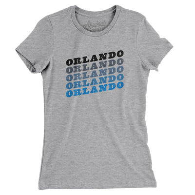 Orlando Vintage Repeat Women's T-Shirt-Heather Grey-Allegiant Goods Co. Vintage Sports Apparel