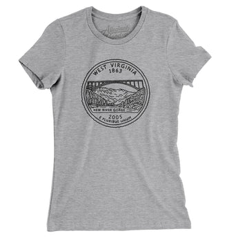 West Virginia State Quarter Women's T-Shirt-Allegiant Goods Co. Vintage Sports Apparel