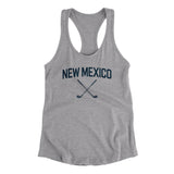 New Mexico Golf Women's Racerback Tank-Heather Grey-Allegiant Goods Co. Vintage Sports Apparel