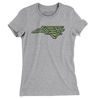 North Carolina Golf Course Women's T-Shirt-Heather Grey-Allegiant Goods Co. Vintage Sports Apparel