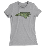 North Carolina Golf Course Women's T-Shirt-Heather Grey-Allegiant Goods Co. Vintage Sports Apparel