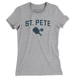 St. Pete Pickleball Women's T-Shirt-Heather Grey-Allegiant Goods Co. Vintage Sports Apparel