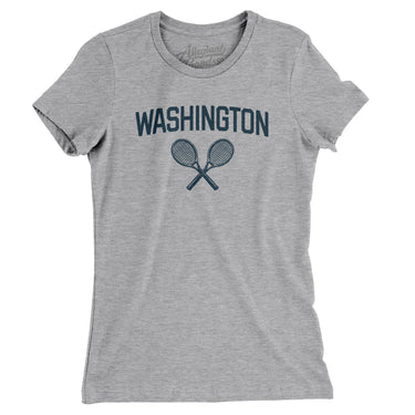 Washington Tennis Women's T-Shirt-Heather Grey-Allegiant Goods Co. Vintage Sports Apparel