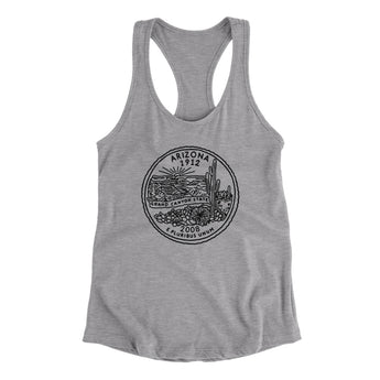 Arizona State Quarter Women's Racerback Tank-Allegiant Goods Co. Vintage Sports Apparel