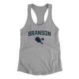 Branson Pickleball Women's Racerback Tank-Heather Grey-Allegiant Goods Co. Vintage Sports Apparel
