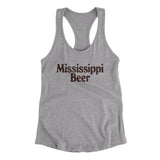 Mississippi Beer Women's Racerback Tank-Heather Grey-Allegiant Goods Co. Vintage Sports Apparel