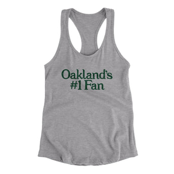 Oakland's Number 1 Fan Women's Racerback Tank-Allegiant Goods Co. Vintage Sports Apparel