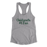 Oakland's Number 1 Fan Women's Racerback Tank-Allegiant Goods Co. Vintage Sports Apparel