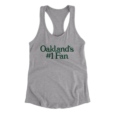 Oakland's Number 1 Fan Women's Racerback Tank-Allegiant Goods Co. Vintage Sports Apparel
