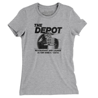 The Depot Seattle Women's T-Shirt-Heather Grey-Allegiant Goods Co. Vintage Sports Apparel