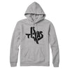 Texas State Shape Text Hoodie-Heather Grey-Allegiant Goods Co. Vintage Sports Apparel