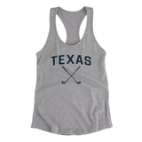 Texas Golf Women's Racerback Tank-Heather Grey-Allegiant Goods Co. Vintage Sports Apparel