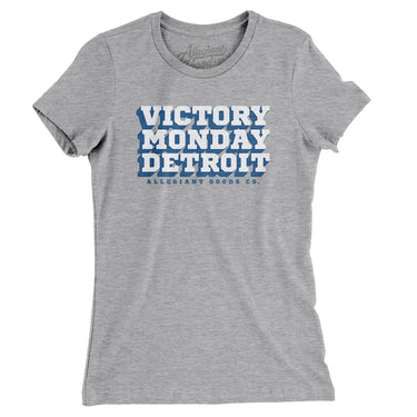 Victory Monday Detroit Women's T-Shirt-Allegiant Goods Co. Vintage Sports Apparel