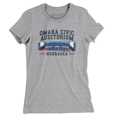 Omaha Civic Auditorium Women's T-Shirt-Allegiant Goods Co. Vintage Sports Apparel