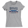 Omaha Civic Auditorium Women's T-Shirt-Heather Grey-Allegiant Goods Co. Vintage Sports Apparel