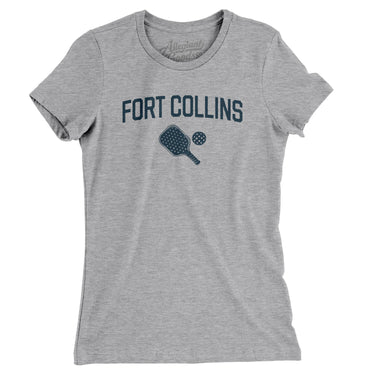 Fort Collins Pickleball Women's T-Shirt-Heather Grey-Allegiant Goods Co. Vintage Sports Apparel