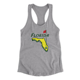 Florida Golf Women's Racerback Tank-Heather Grey-Allegiant Goods Co. Vintage Sports Apparel