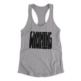 Wyoming State Shape Text Women's Racerback Tank-Allegiant Goods Co. Vintage Sports Apparel