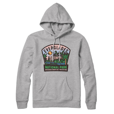 Everglades National Park Badge Hoodie-Heather Grey-Allegiant Goods Co. Vintage Sports Apparel