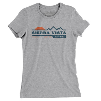 Sierra Vista Mountain Sunset Women's T-Shirt-Heather Grey-Allegiant Goods Co. Vintage Sports Apparel