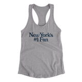 New York's Number 1 Fan Women's Racerback Tank-Allegiant Goods Co. Vintage Sports Apparel