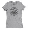 Virginia State Quarter Women's T-Shirt-Heather Grey-Allegiant Goods Co. Vintage Sports Apparel