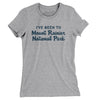 I've Been To Mount Rainier National Park Women's T-Shirt-Heather Grey-Allegiant Goods Co. Vintage Sports Apparel