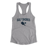 Gulf Shores Pickleball Women's Racerback Tank-Heather Grey-Allegiant Goods Co. Vintage Sports Apparel