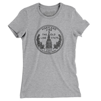 Maryland State Quarter Women's T-Shirt-Allegiant Goods Co. Vintage Sports Apparel