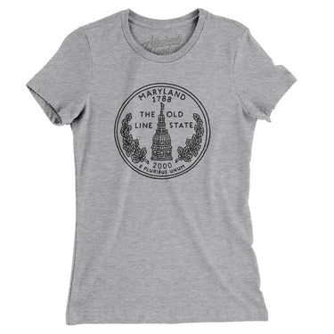 Maryland State Quarter Women's T-Shirt-Allegiant Goods Co. Vintage Sports Apparel