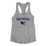 Fort Myers Pickleball Women's Racerback Tank-Heather Grey-Allegiant Goods Co. Vintage Sports Apparel