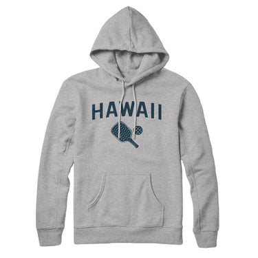 Hawaii Pickleball Hoodie-Heather Grey-Allegiant Goods Co. Vintage Sports Apparel