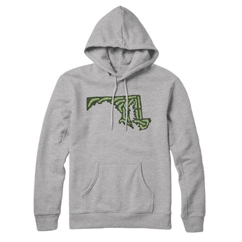 Maryland Golf Course Hoodie-Heather Grey-Allegiant Goods Co. Vintage Sports Apparel