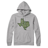 Texas Golf Course Map Hoodie-Heather Grey-Allegiant Goods Co. Vintage Sports Apparel