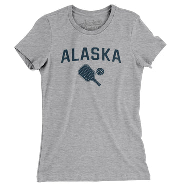 Alaska Pickleball Women's T-Shirt-Heather Grey-Allegiant Goods Co. Vintage Sports Apparel