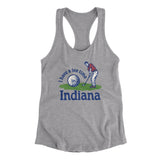 I Have A Tee Time In Indiana Women's Racerback Tank-Heather Grey-Allegiant Goods Co. Vintage Sports Apparel