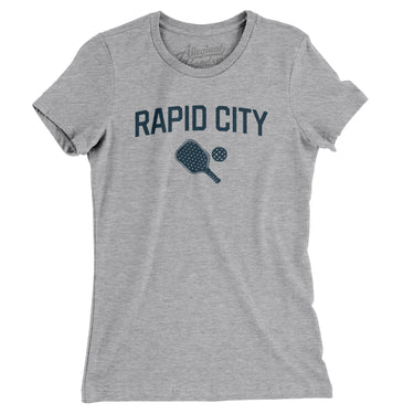 Rapid City Pickleball Women's T-Shirt-Heather Grey-Allegiant Goods Co. Vintage Sports Apparel