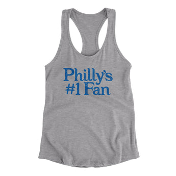Philly's Number 1 Fan Women's Racerback Tank-Allegiant Goods Co. Vintage Sports Apparel