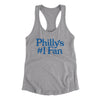 Philly's Number 1 Fan Women's Racerback Tank-Heather Grey-Allegiant Goods Co. Vintage Sports Apparel