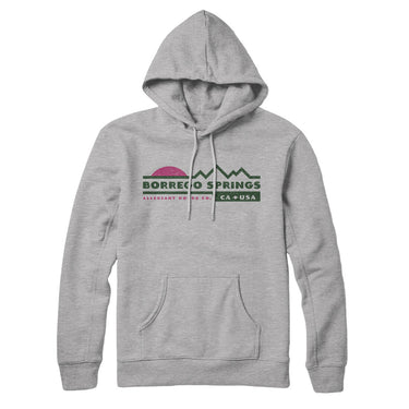 Borrego Springs Mountain Sunset Hoodie-Heather Grey-Allegiant Goods Co. Vintage Sports Apparel