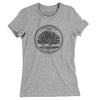 Connecticut State Quarter Women's T-Shirt-Heather Grey-Allegiant Goods Co. Vintage Sports Apparel
