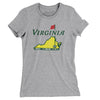 Virginia Golf Women's T-Shirt-Heather Grey-Allegiant Goods Co. Vintage Sports Apparel