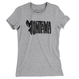 Montana State Shape Text Women's T-Shirt-Allegiant Goods Co. Vintage Sports Apparel