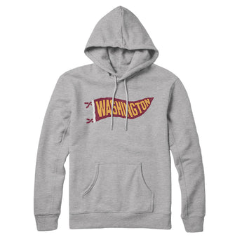 Washington Pennant Hoodie-Heather Grey-Allegiant Goods Co. Vintage Sports Apparel