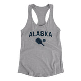 Alaska Pickleball Women's Racerback Tank-Heather Grey-Allegiant Goods Co. Vintage Sports Apparel