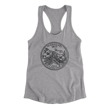 Mississippi State Quarter Women's Racerback Tank-Allegiant Goods Co. Vintage Sports Apparel