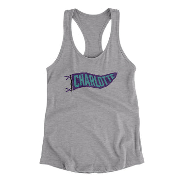 Charlotte Pennant Women's Racerback Tank-Allegiant Goods Co. Vintage Sports Apparel
