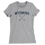 Wyoming Golf Women's T-Shirt-Heather Grey-Allegiant Goods Co. Vintage Sports Apparel