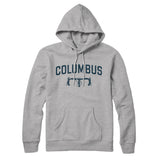 Columbus Cycling Hoodie-Heather Grey-Allegiant Goods Co. Vintage Sports Apparel